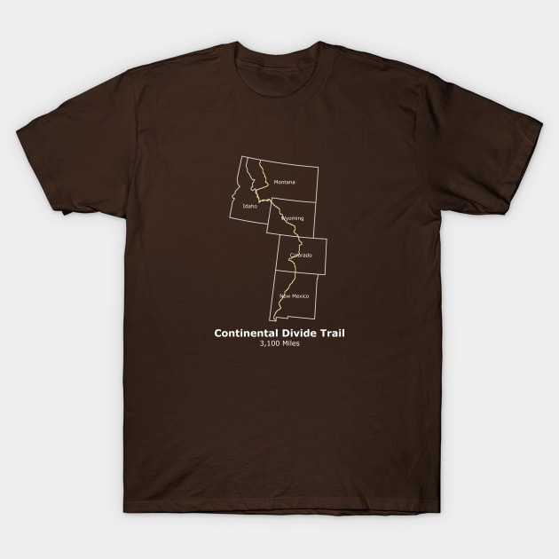 Continental Divide Trail, National Scenic Trail T-Shirt by numpdog